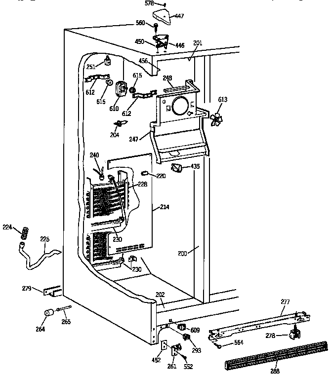 Kenmore 36348042890 freezer section diagram