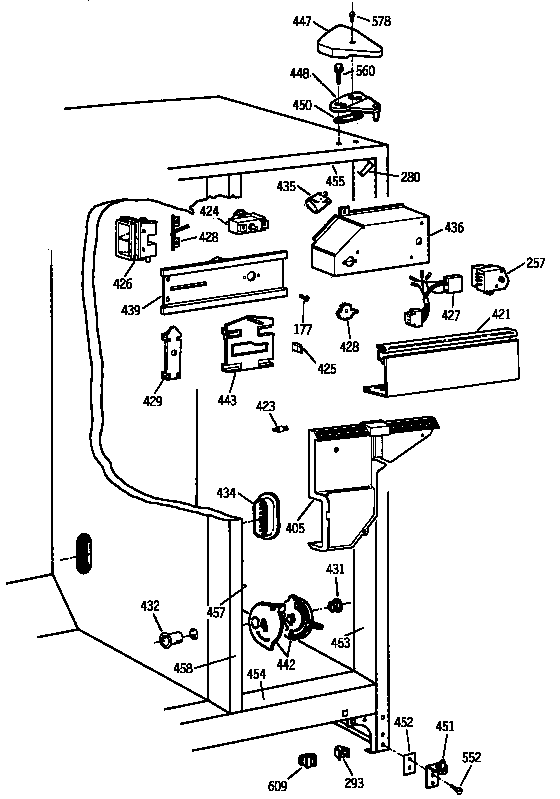Kenmore 36348042890 fresh food section diagram