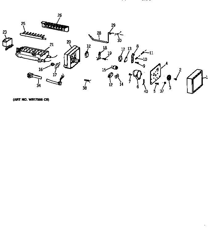 Kenmore 36348047890 icemaker wr30x0327 diagram