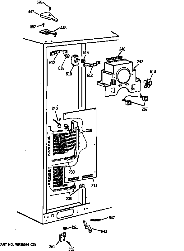 Kenmore 36358472890 freezer section diagram