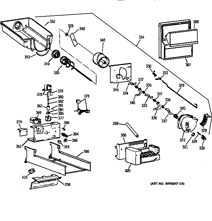 Kenmore 36358472890 ice bucket diagram