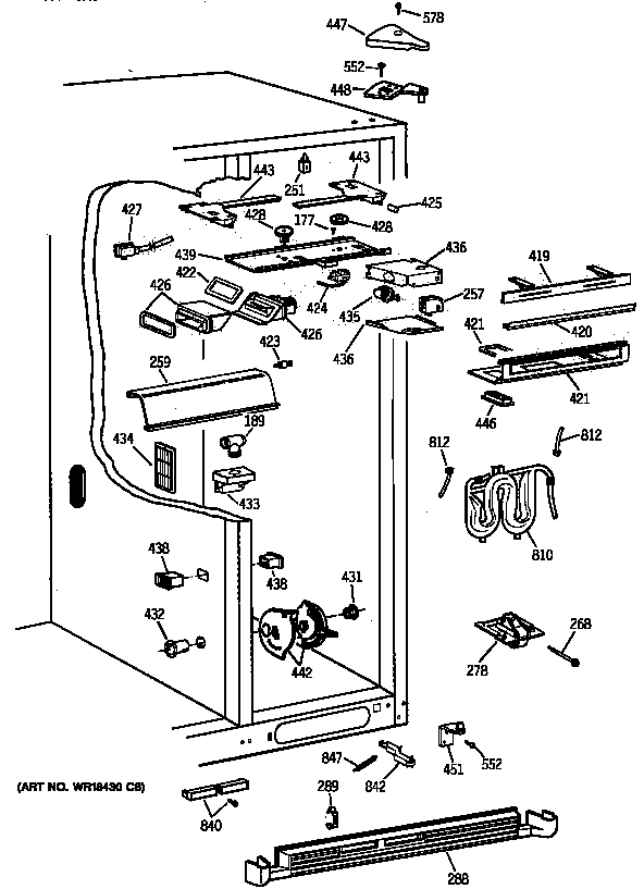 Kenmore 36358472890 fresh food section diagram