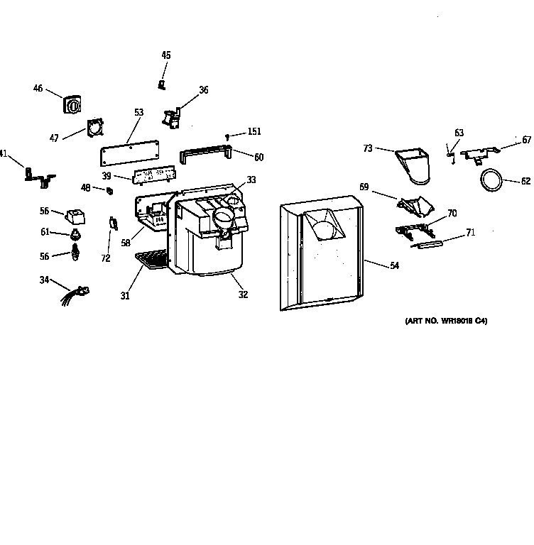 Kenmore 36358475890 dispenser diagram