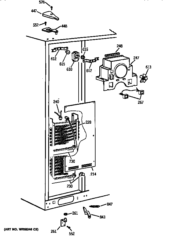 Kenmore 36358475890 freezer section diagram