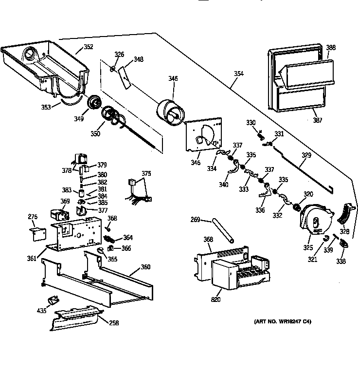 Kenmore 36358475890 ice bucket diagram