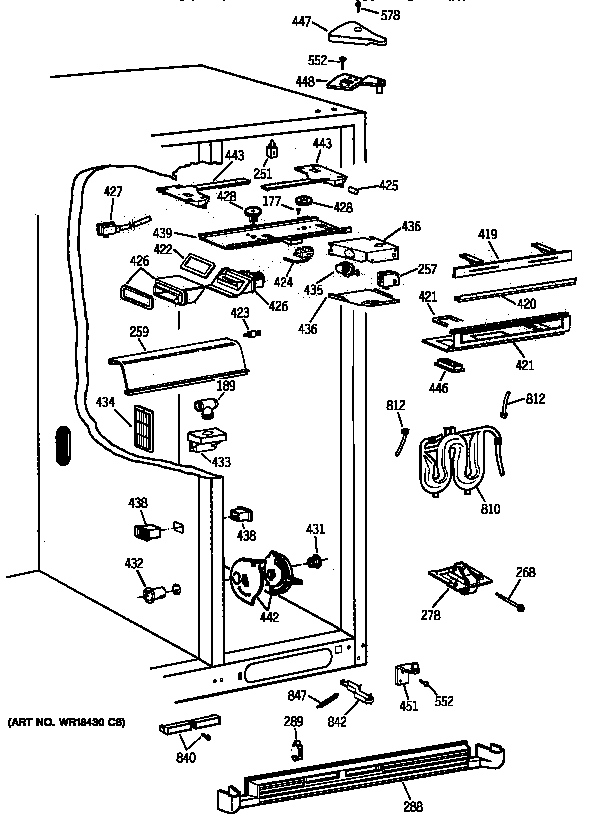 Kenmore 36358475890 fresh food section diagram