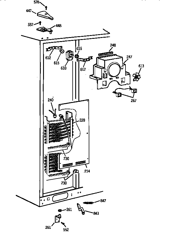 Kenmore 36358477890 freezer section diagram