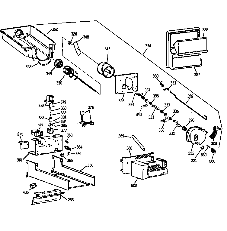 Kenmore 36358477890 ice bucket diagram