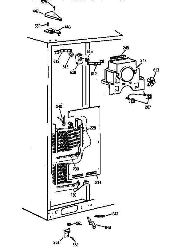 Kenmore 36358485890 freezer section diagram