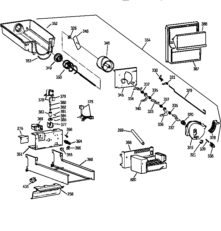 Kenmore 36358485890 ice bucket diagram