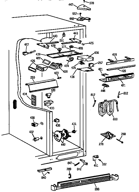 Kenmore 36358485890 fresh food section diagram