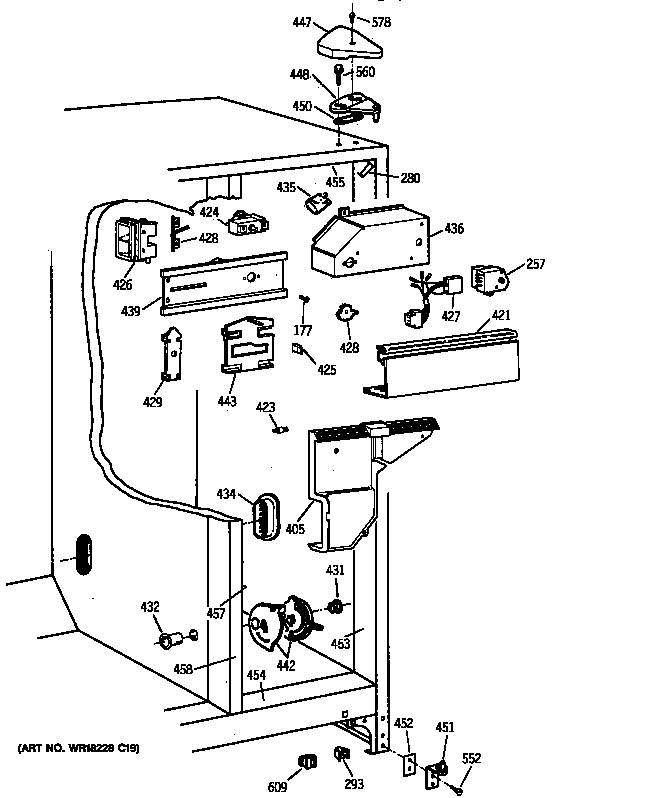 Kenmore 36358042890 fresh food section diagram