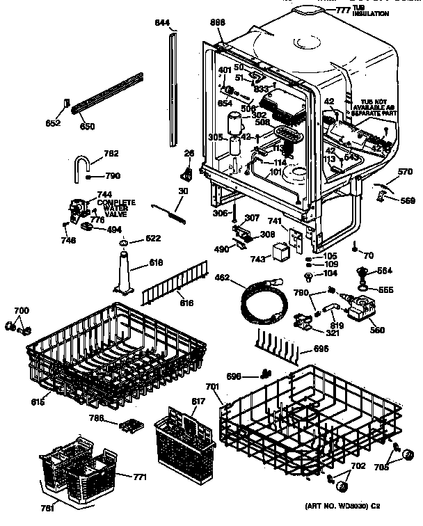 GE GSD4610Z00AA body parts diagram