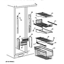 GE TFX30PBZAAA freezer shelves diagram