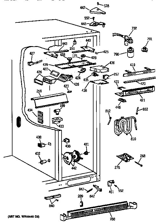GE TFX30PBZAAA fresh food section diagram