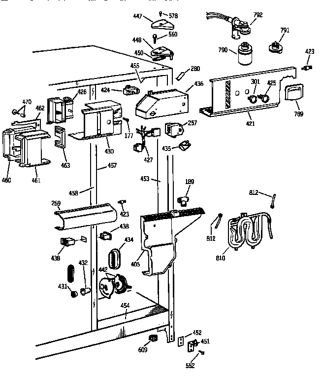 GE TFX25PPZBAA fresh food section diagram