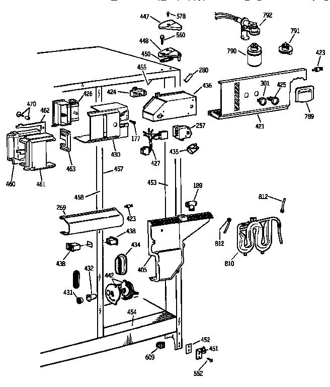GE TFX25PPZBWW fresh food section diagram