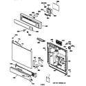 GE GSD2030Z00WW escutcheon & door assembly diagram