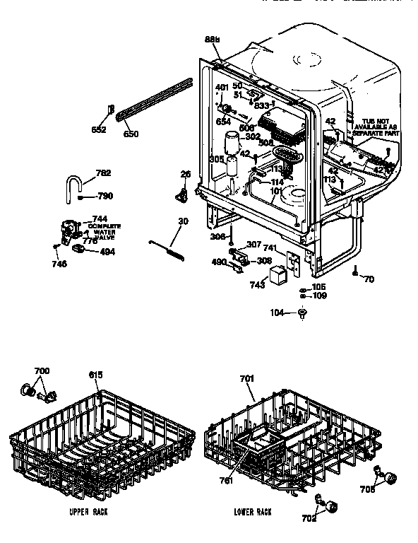 GE GSM2100Z00AD body parts diagram