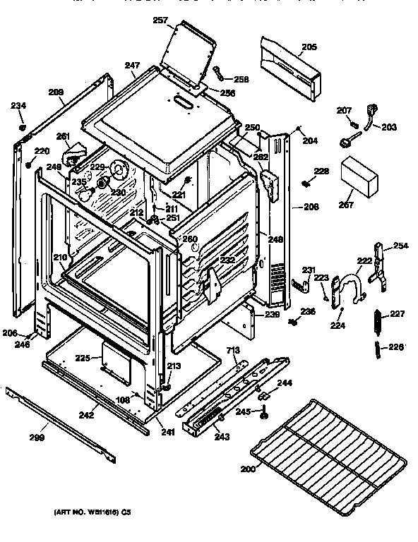 GE JGBS15PEW1WH body parts diagram