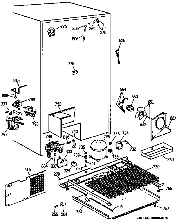 GE TPX24BPZCBB unit parts diagram