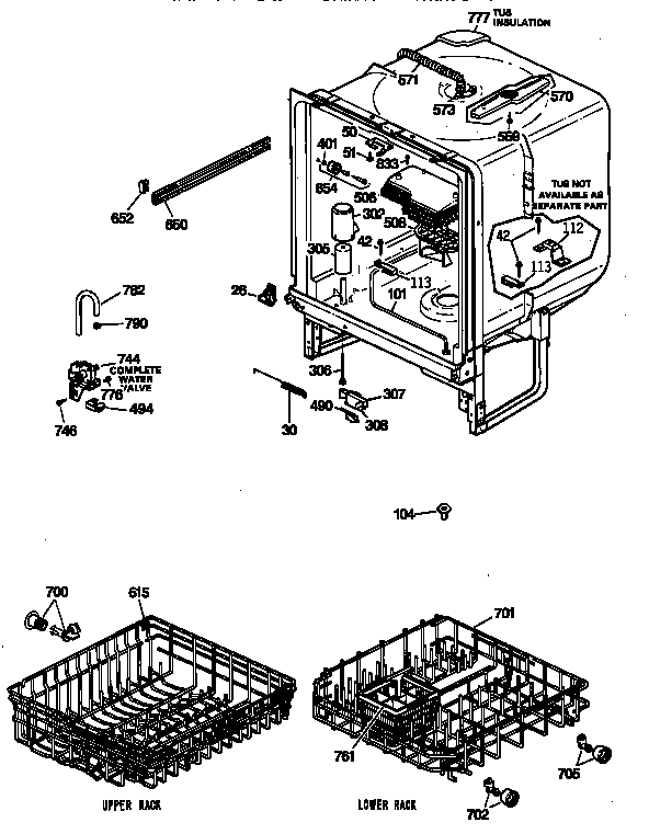 GE GSC900X08BA body parts diagram