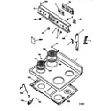 GE JBP26WY2 control panel & cooktop diagram
