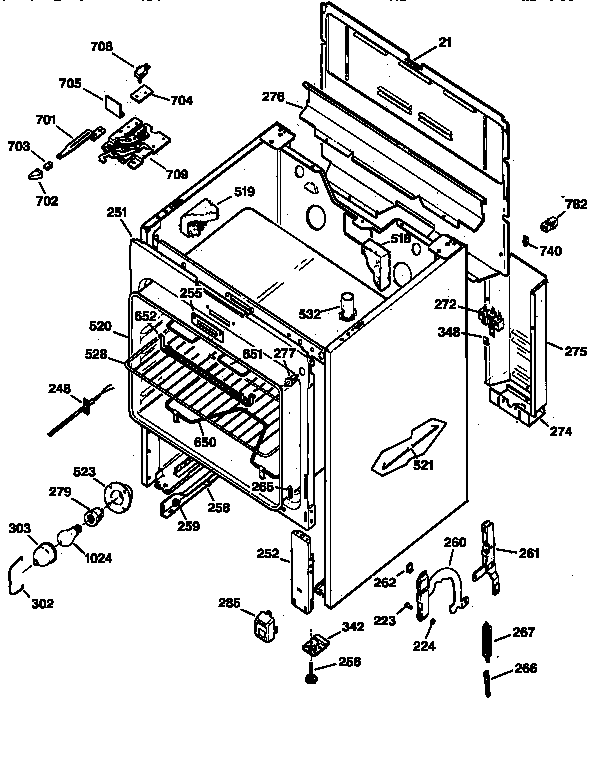 GE JBP26WY2 body parts diagram