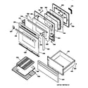 GE JBP48WA2 door & drawer parts diagram