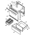 GE JBS03GV5 door & drawer parts diagram