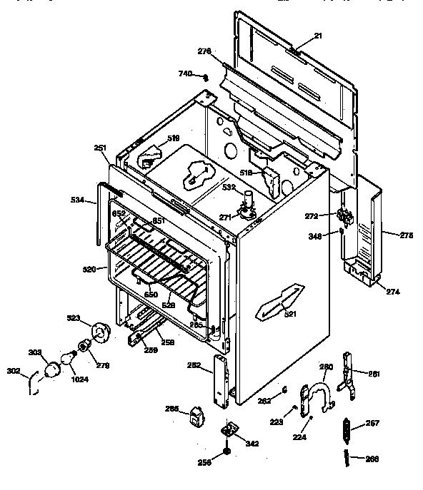 GE JBS27AY2 body parts diagram