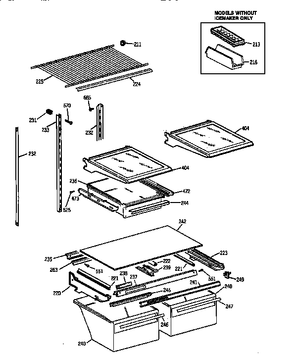 Kenmore 36368287891 shelf parts diagram