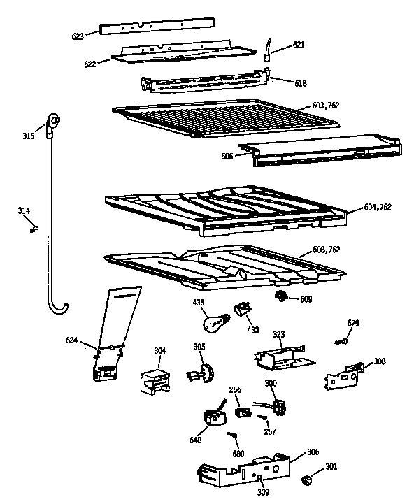 Kenmore 36368287891 compartment separator parts diagram