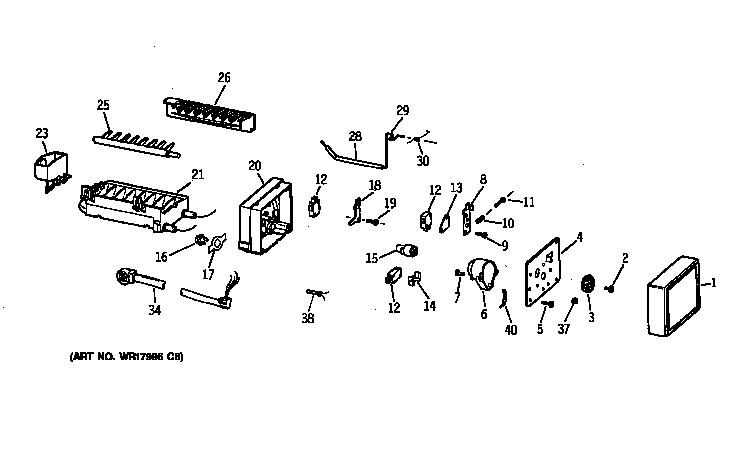 Kenmore 36368852892 icemaker wr30x0327 diagram
