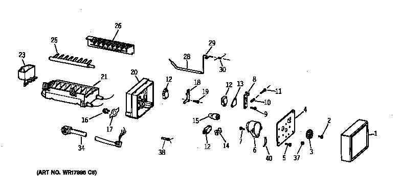 Kenmore 36378962894 icemaker wr30x0327 diagram