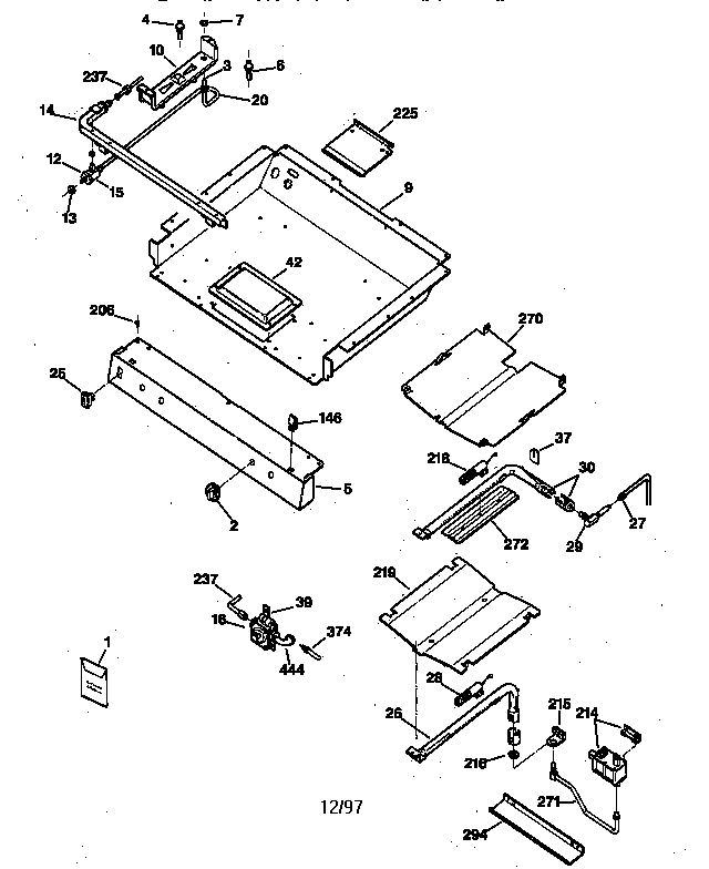 GE JGBP79BEW1BB gas burner parts diagram