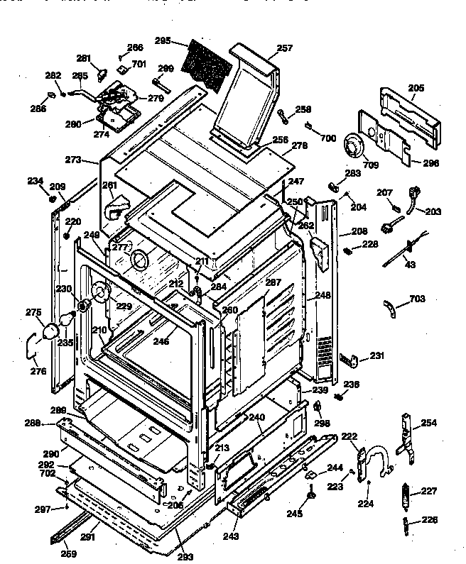 GE JGBP79BEW1BB body parts diagram