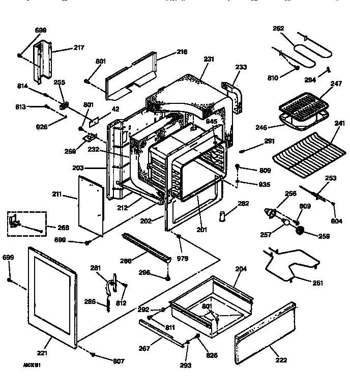 GE JBP23BY1AD body parts diagram