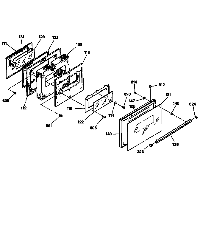 GE JBP23BY1AD door diagram