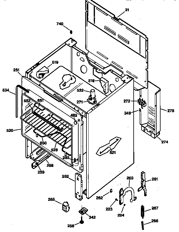 GE JBS03BY1 body parts diagram