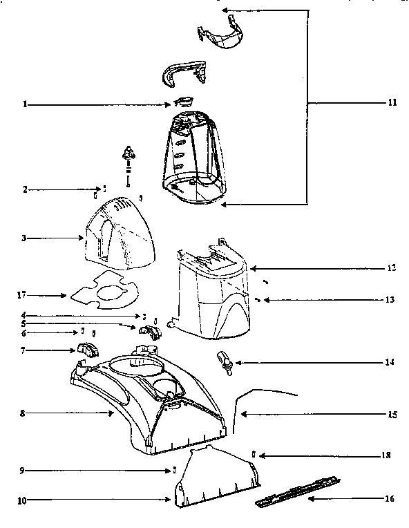 Eureka 2450BTN-2 dispensing tank assembly diagram