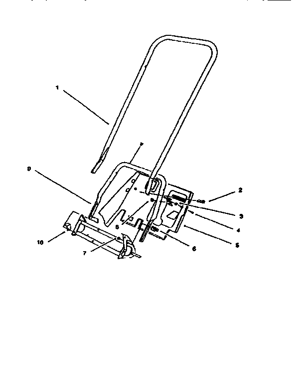 Lawn-Boy 320 (28222-7900001 & UP) handle assembly diagram