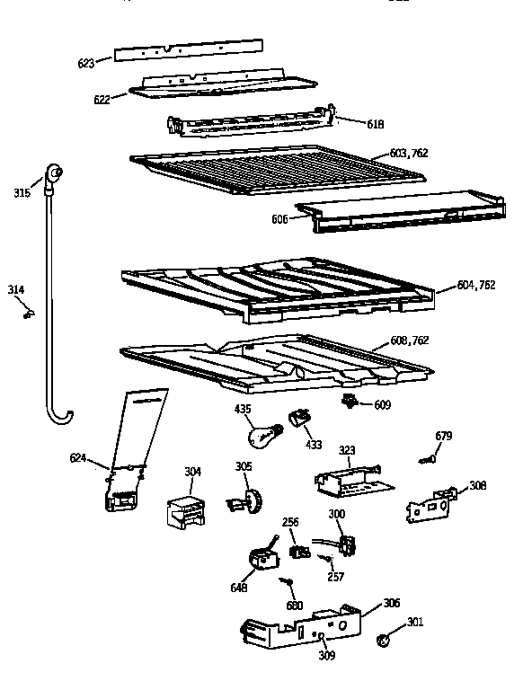 GE TBX18IAZKRWW compartment separator parts diagram