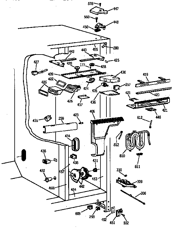 GE TPG21KRYFWS fresh food section diagram