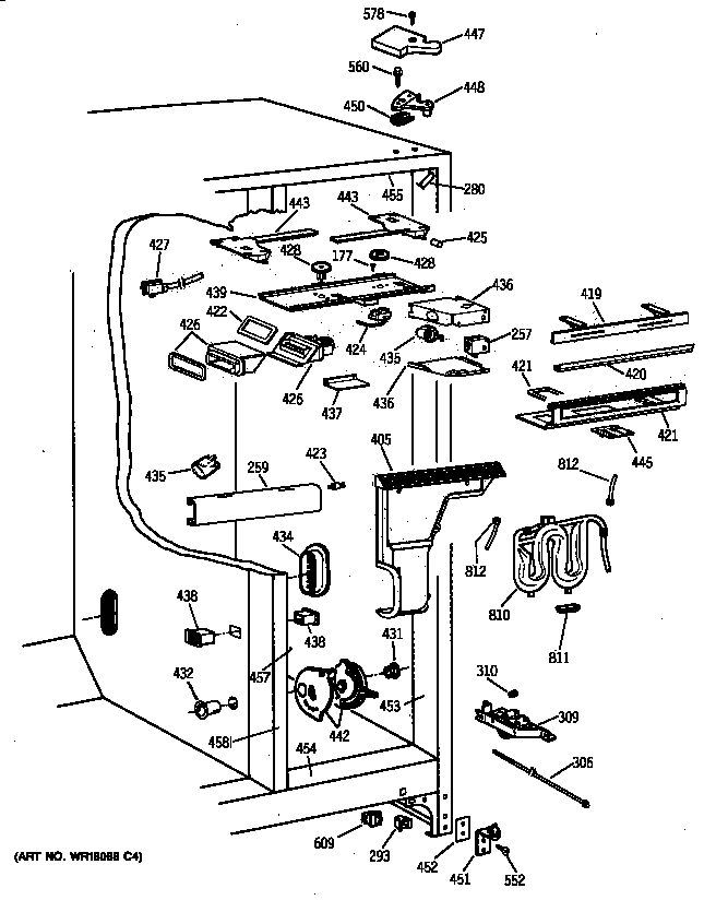 GE TPG21KRYFWW fresh food section diagram