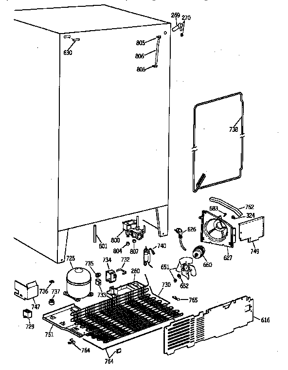 GE TFZ20JRYFWW unit parts diagram