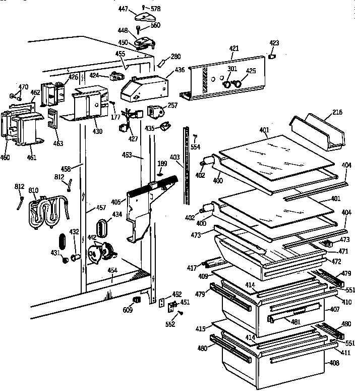 GE TFZ22JRYFWW fresh food section diagram