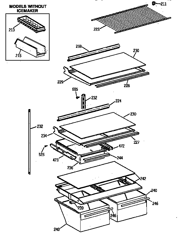 Hotpoint CTX18GIZCRWW shelf parts diagram