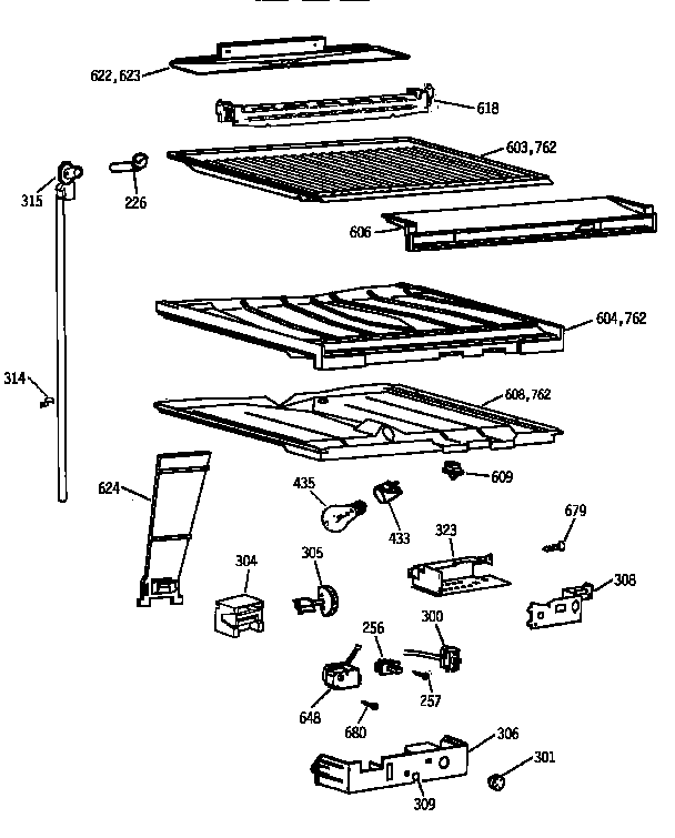 Hotpoint CTX18GIZCRWW compartment separator parts diagram
