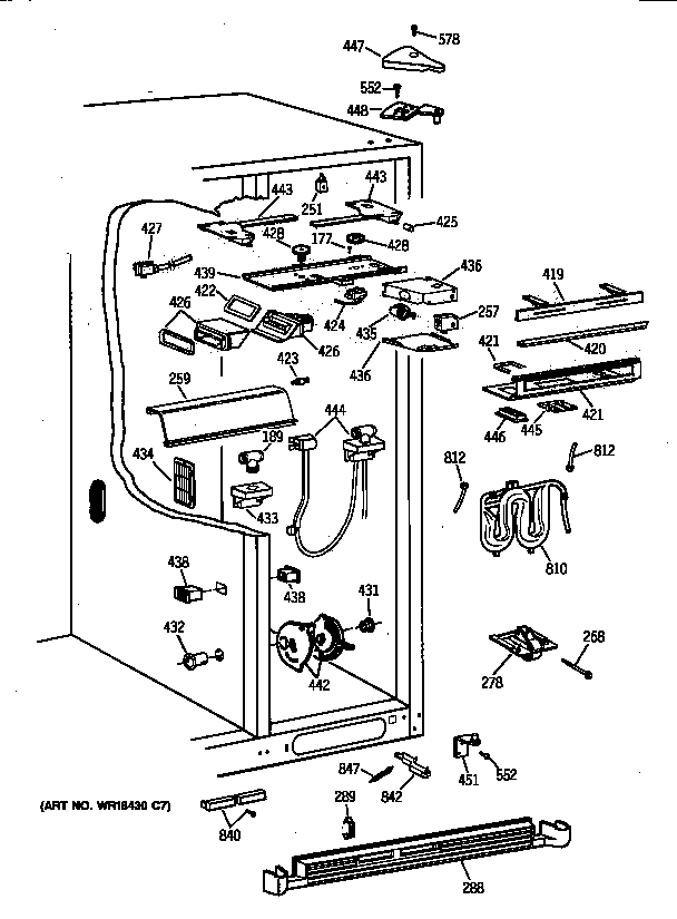 Hotpoint CSK28DRZDAA fresh food section diagram
